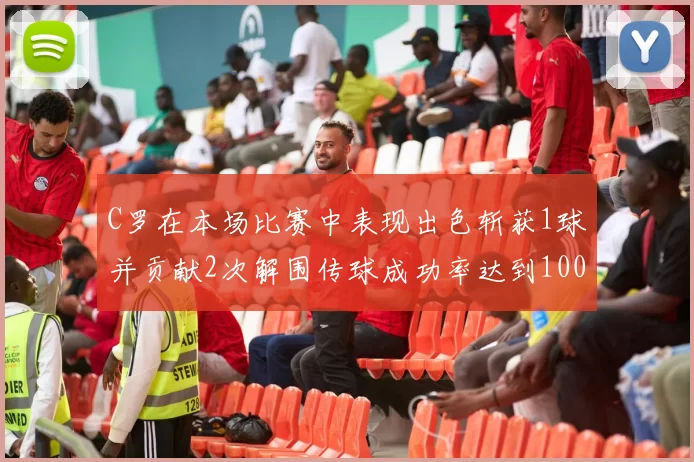 C罗在本场比赛中表现出色斩获1球并贡献2次解围传球成功率达到100