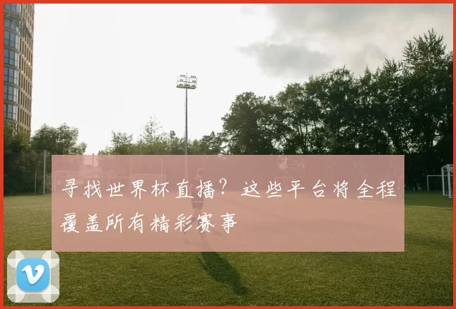 寻找世界杯直播？这些平台将全程覆盖所有精彩赛事