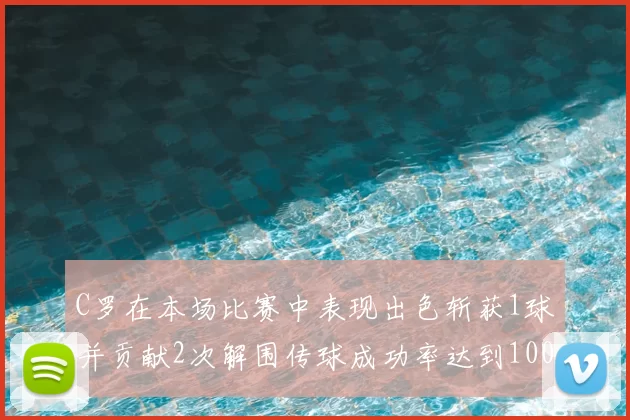 C罗在本场比赛中表现出色斩获1球并贡献2次解围传球成功率达到100